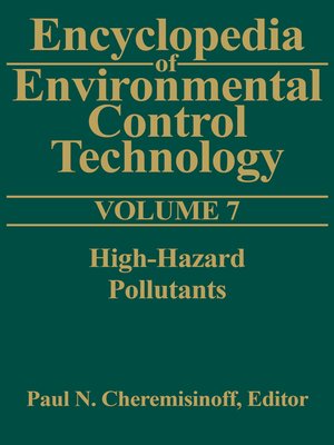 cover image of Encyclopedia of Environmental Control Technology, Volume 7